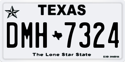 TX license plate DMH7324
