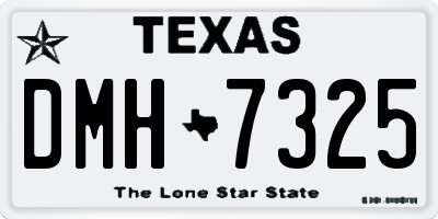 TX license plate DMH7325