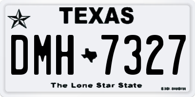 TX license plate DMH7327