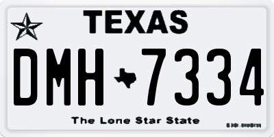 TX license plate DMH7334
