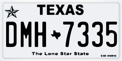 TX license plate DMH7335