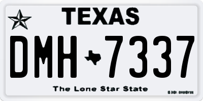 TX license plate DMH7337