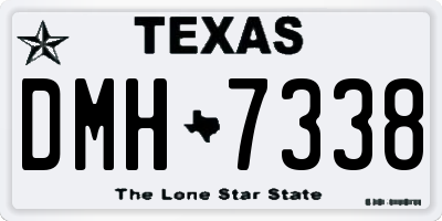 TX license plate DMH7338