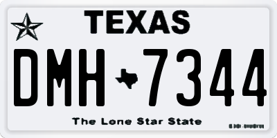 TX license plate DMH7344