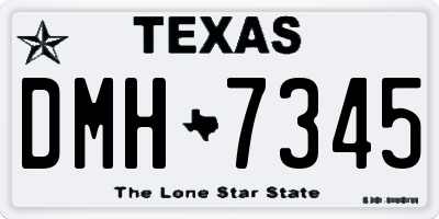 TX license plate DMH7345