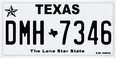 TX license plate DMH7346