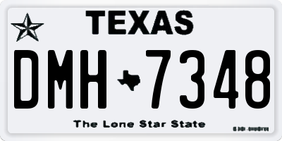 TX license plate DMH7348
