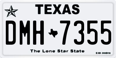 TX license plate DMH7355