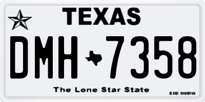 TX license plate DMH7358