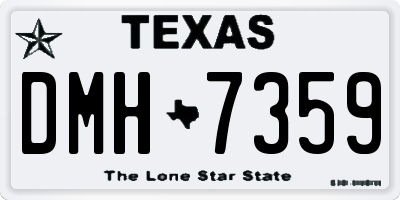 TX license plate DMH7359