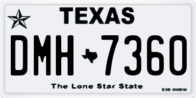 TX license plate DMH7360