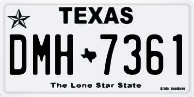 TX license plate DMH7361