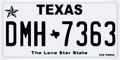 TX license plate DMH7363