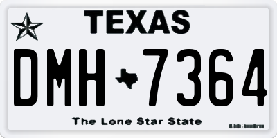 TX license plate DMH7364
