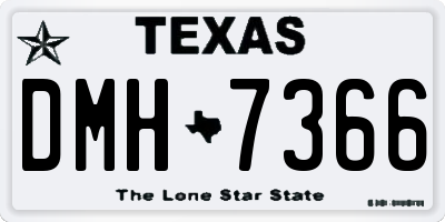 TX license plate DMH7366
