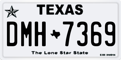 TX license plate DMH7369
