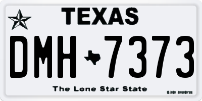 TX license plate DMH7373