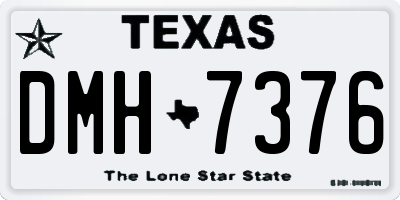 TX license plate DMH7376