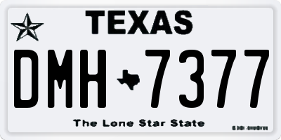TX license plate DMH7377