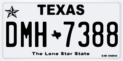 TX license plate DMH7388