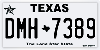 TX license plate DMH7389
