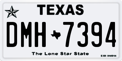 TX license plate DMH7394