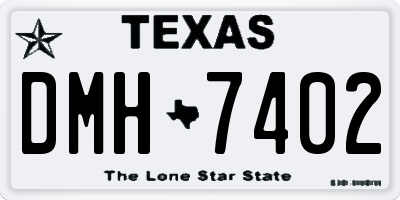 TX license plate DMH7402