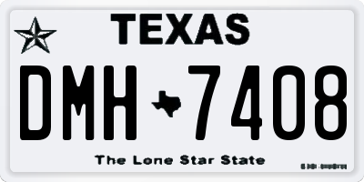TX license plate DMH7408