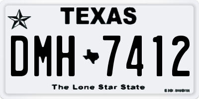 TX license plate DMH7412
