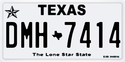 TX license plate DMH7414