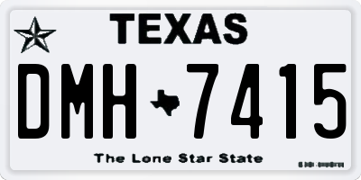 TX license plate DMH7415