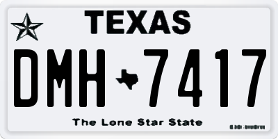 TX license plate DMH7417