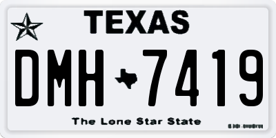 TX license plate DMH7419