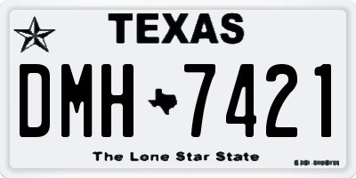 TX license plate DMH7421
