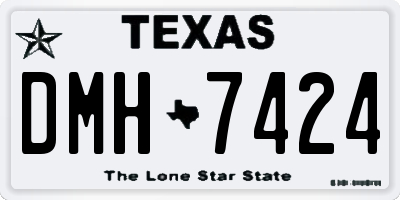 TX license plate DMH7424