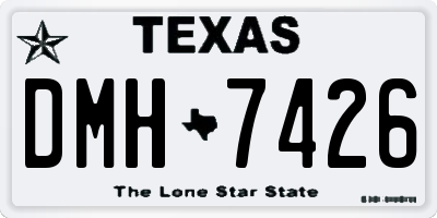 TX license plate DMH7426