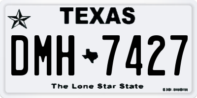 TX license plate DMH7427