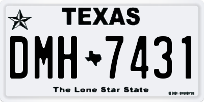 TX license plate DMH7431