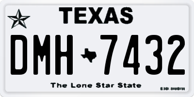 TX license plate DMH7432