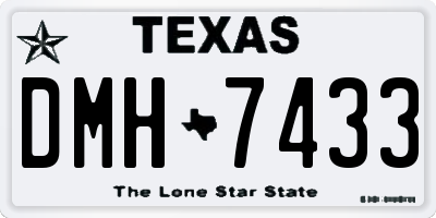 TX license plate DMH7433