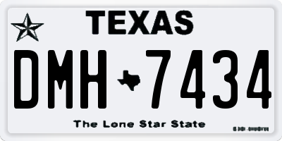 TX license plate DMH7434