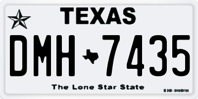 TX license plate DMH7435