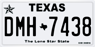 TX license plate DMH7438