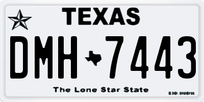 TX license plate DMH7443