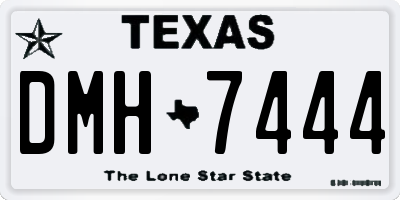 TX license plate DMH7444