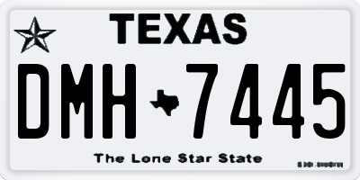 TX license plate DMH7445