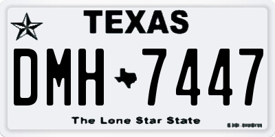 TX license plate DMH7447