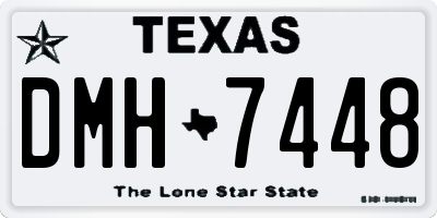 TX license plate DMH7448