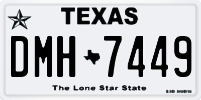 TX license plate DMH7449