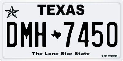 TX license plate DMH7450